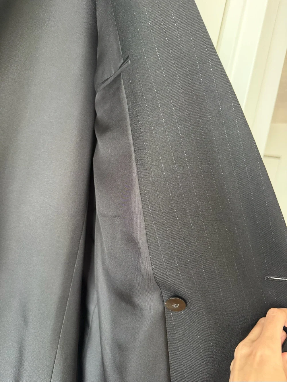 Saint Laurent Men's Black Double-Breasted Blazer
